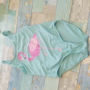 Pink pelican swimming suit